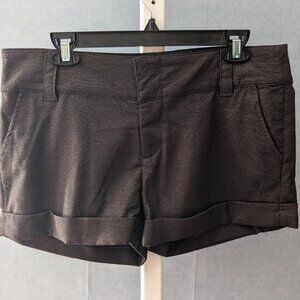 MM Couture by Miss Me Women's Brown Shorts Inside Lining Zip Button Sz L